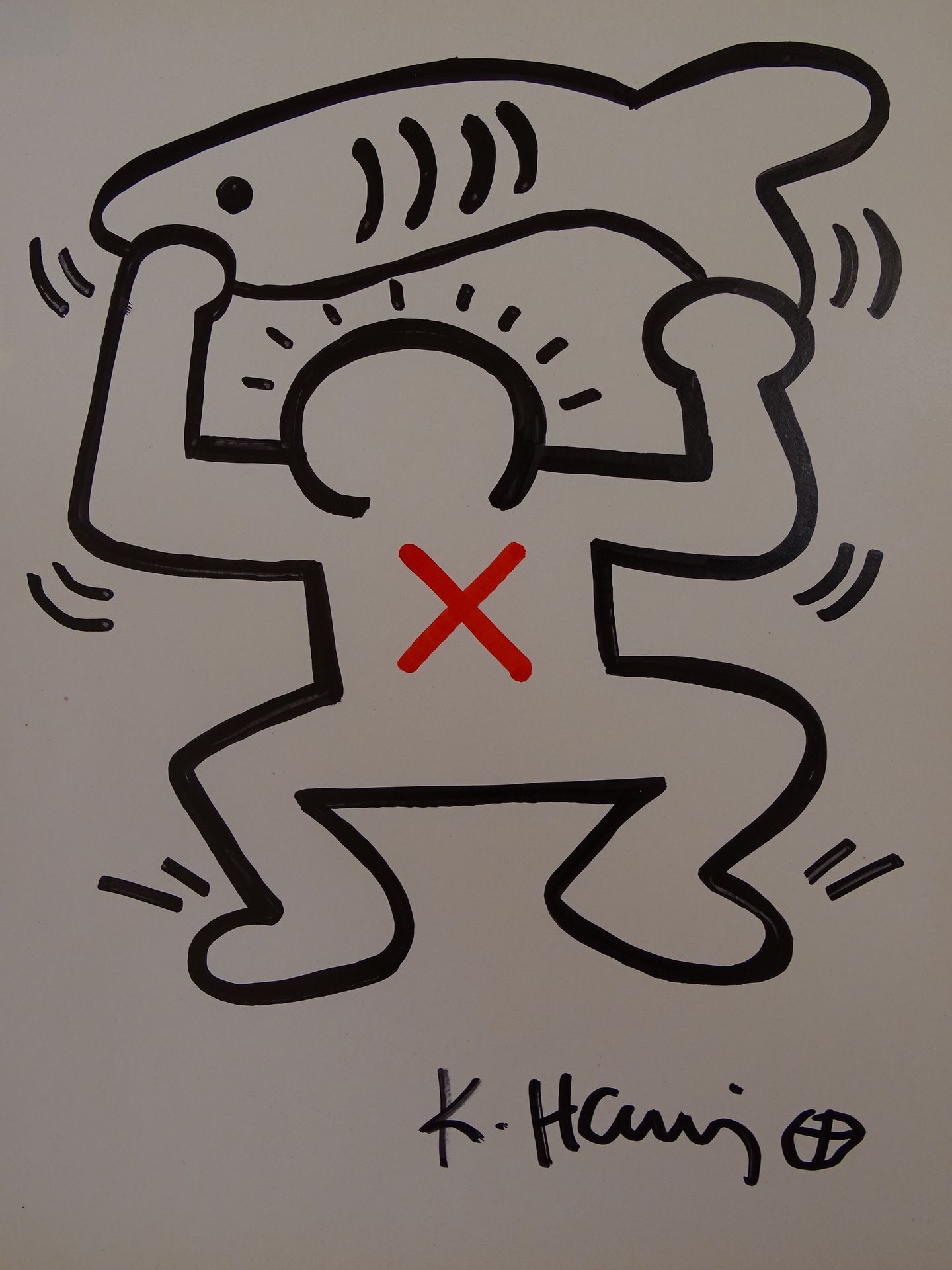 Keith Haring Keith Haring-attribué, dessin à l'encre, 27x21cm environ, Keith All&hellip;
