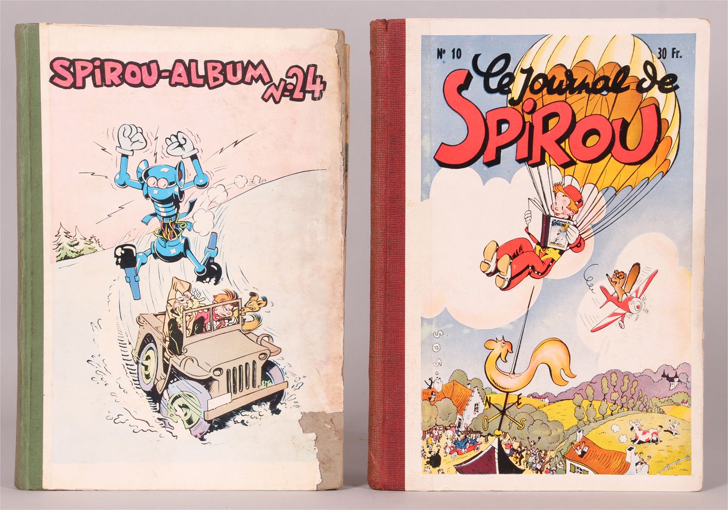[Spirou]. Le Journal de Spirou n°10和24。一套2册。Charleroi, J. Dupuis, fils & Cie.两张《&hellip;