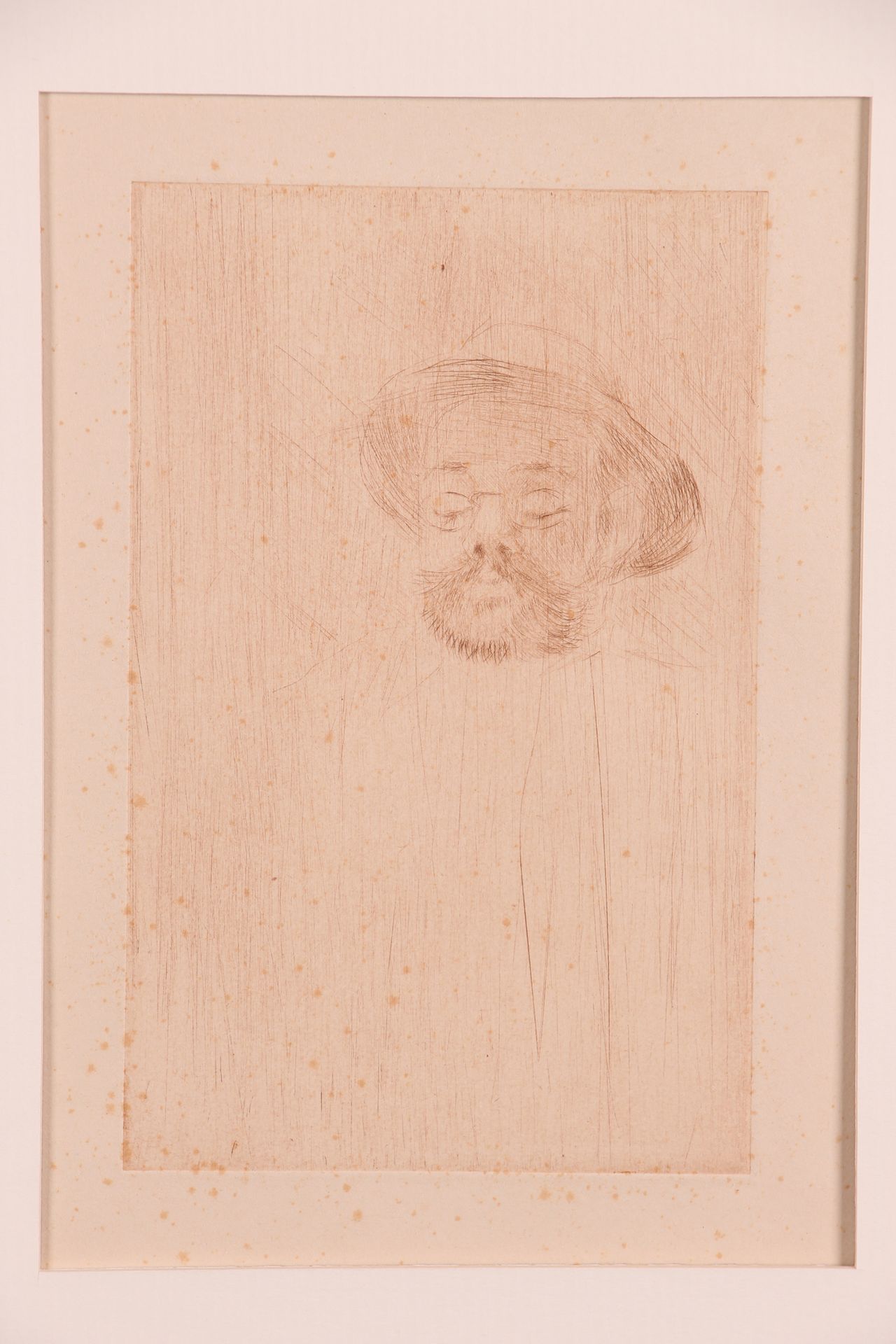 Henri de TOULOUSE LAUTREC. Portrait d’Henry Somm. Pointe-sèche, tirage en bistre&hellip;