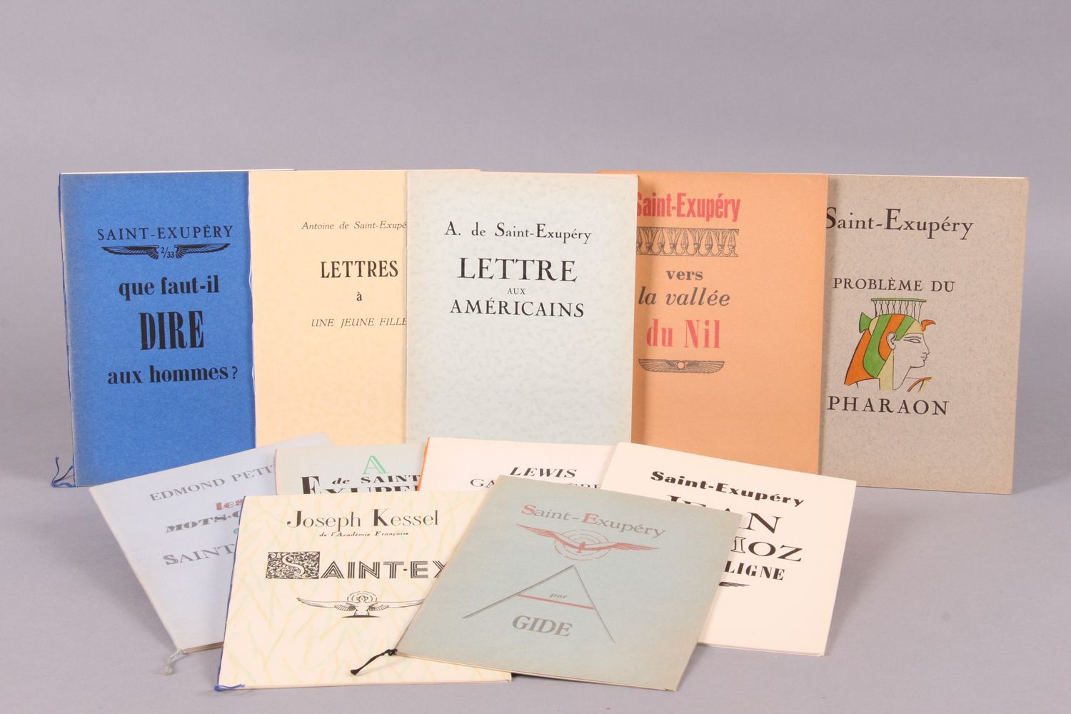 [BRIMBORIONS]. "Lot of booklets by Antoine de Saint-Exupéry" Set of 11 volumes. &hellip;