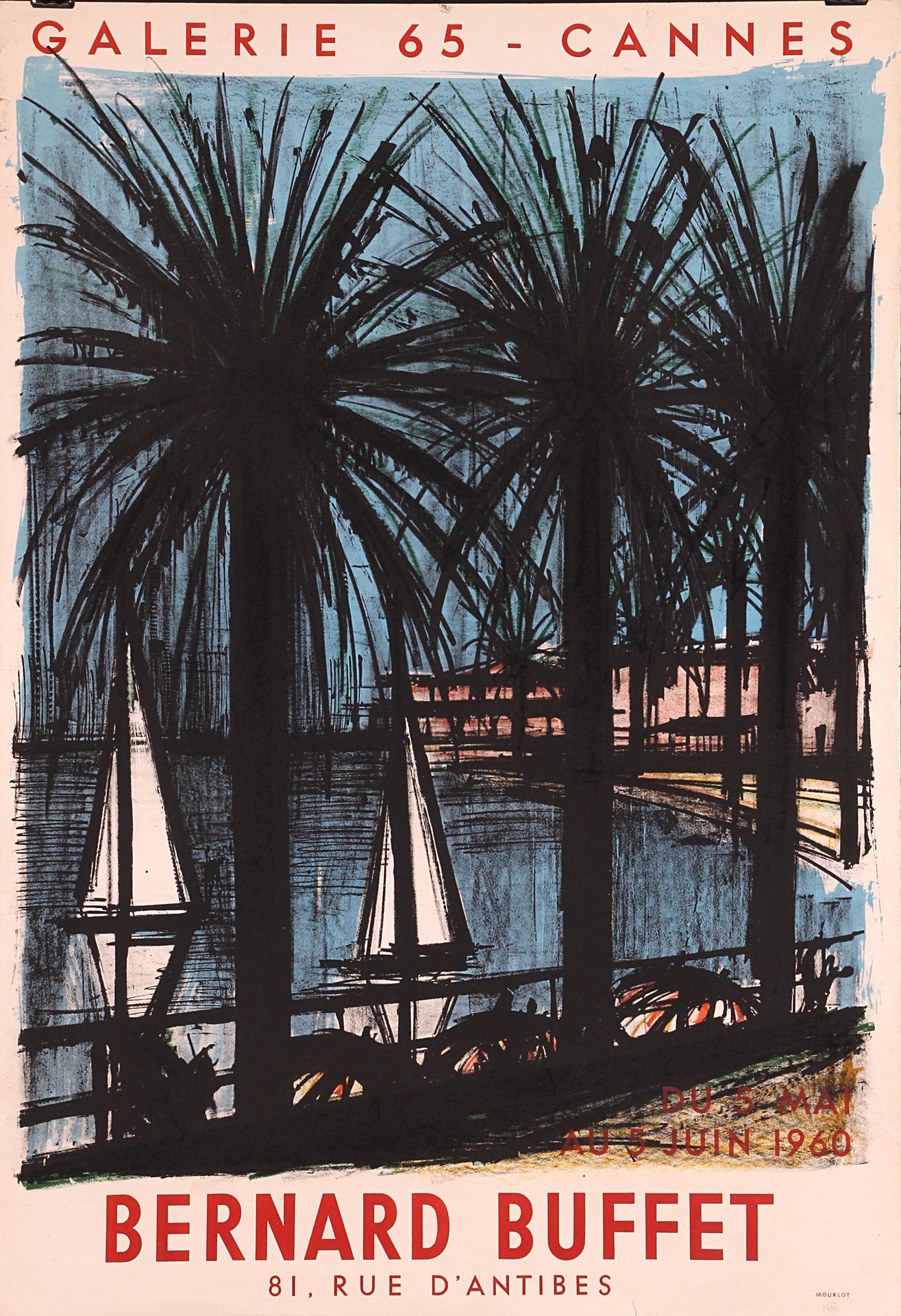 [AFFICHE]. Bernard BUFFET (d’après). «Galerie 65. Cannes1960» Ens. 2 p. Paris, M&hellip;