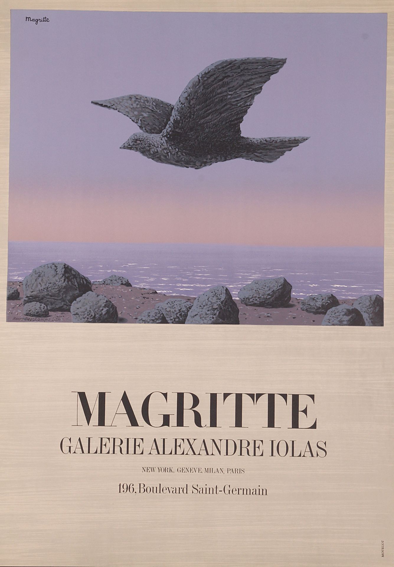 [AFFICHE]. Renée MAGRITTE (d’après). «Galerie Alexandre Iolas» Ens. 2 p. Paris, &hellip;