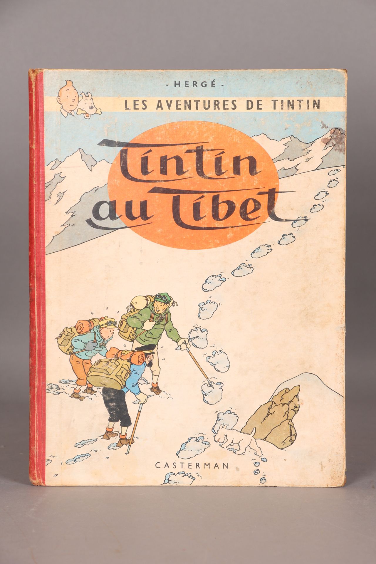 [TINTIN]. HERGÉ. «Tintin au Tibet» Casterman, 1963. Dos rouge, 2e plat B30. Cart&hellip;