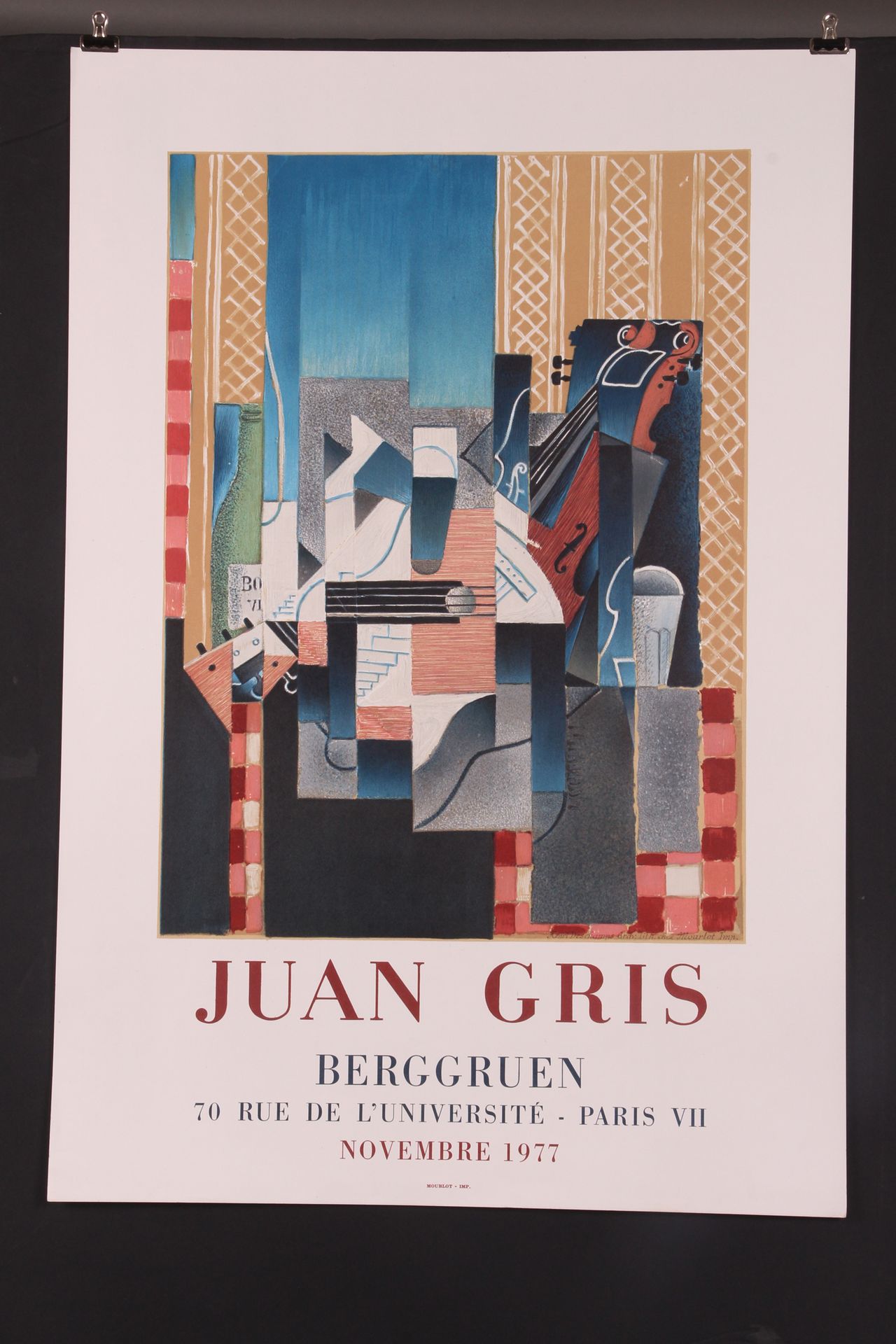[AFFICHE]. Juan GRIS (d’après). "伯格鲁恩，1977 年。一套 3 页。巴黎，Mourlot 出版社，1977 年。彩色海报，7&hellip;