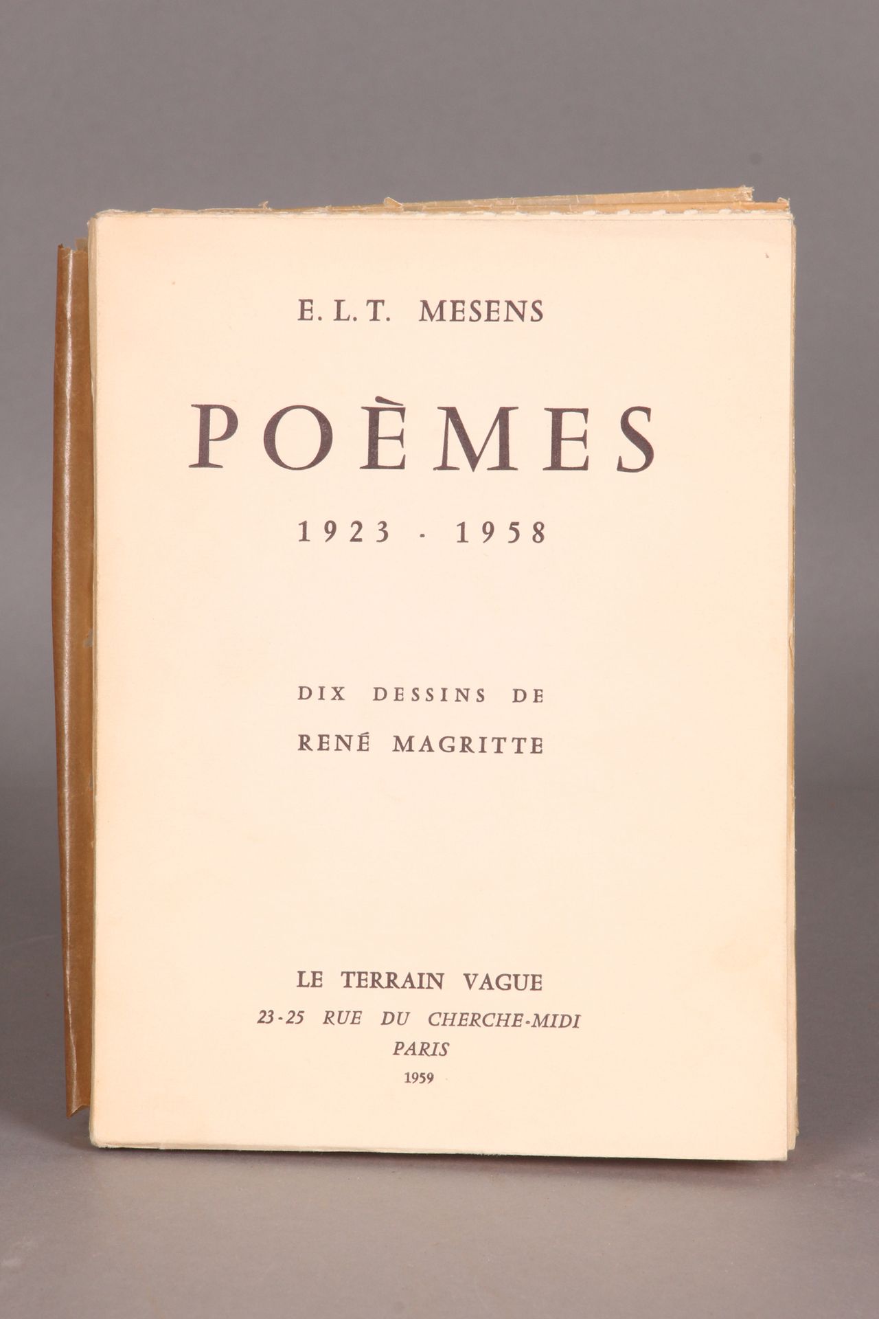[René MAGRITTE]. MESENS (E. L. T.). «Poèmes 1923-1958» Paris, Le terrain vague, &hellip;