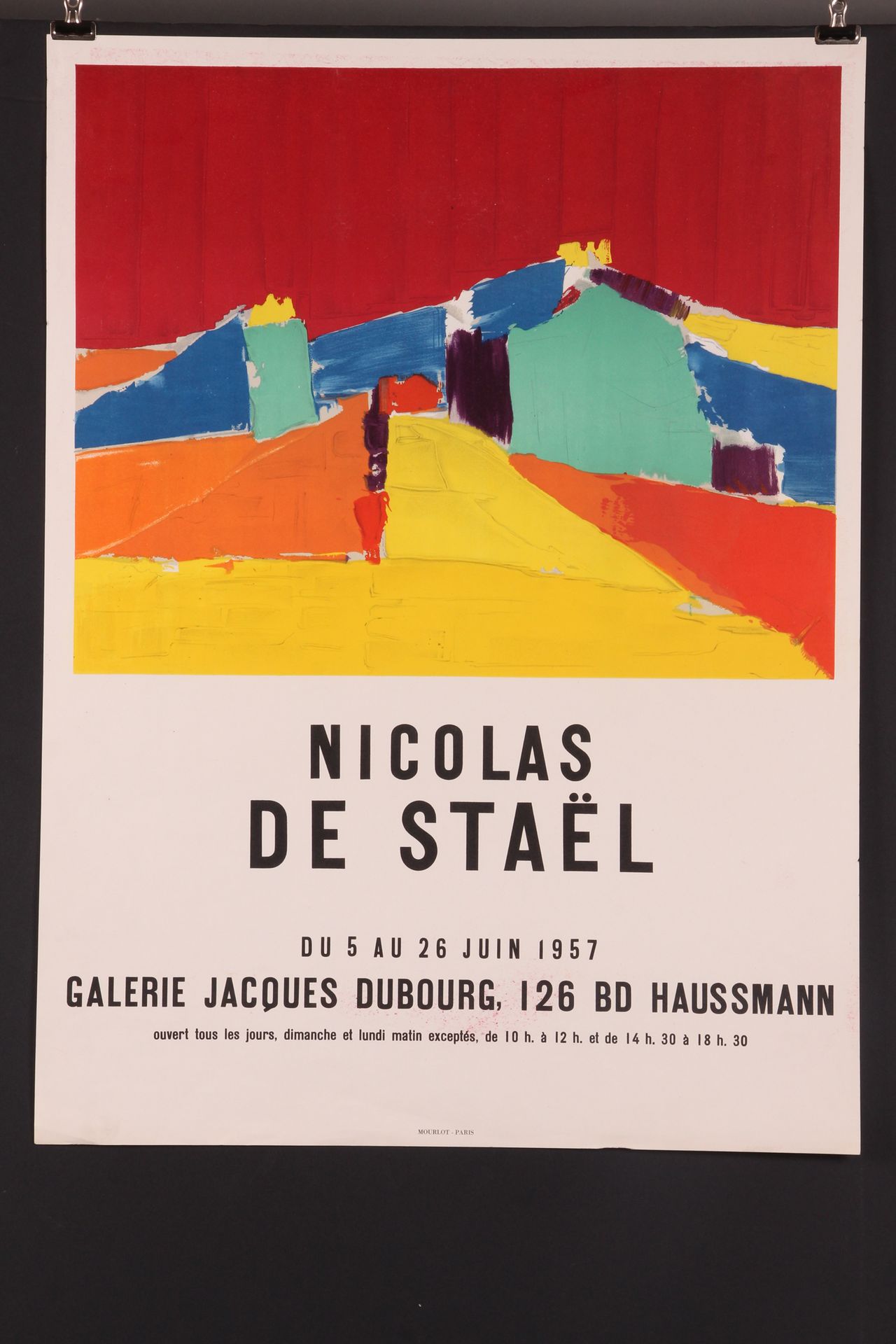 AFFICHE]. Nicolas de STAËL. «Musée National d’art moderne 1956» En. 3 p. Affiche&hellip;