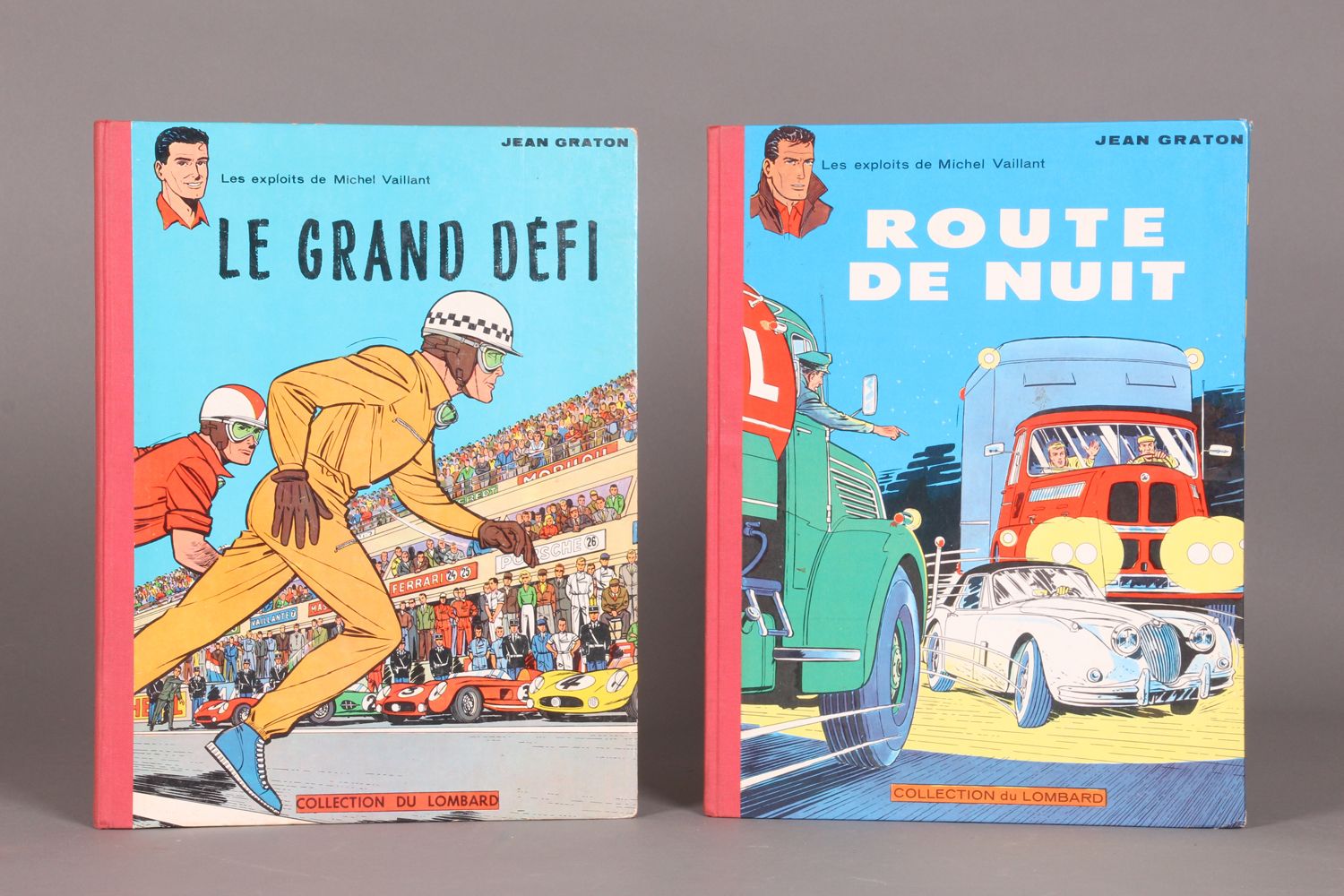 [MICHEL VAILLANT]. Jean GRATON. "Route de nuit》套装，2 卷，布鲁塞尔，伦巴第，1968 年。布鲁塞尔，伦巴第，1&hellip;
