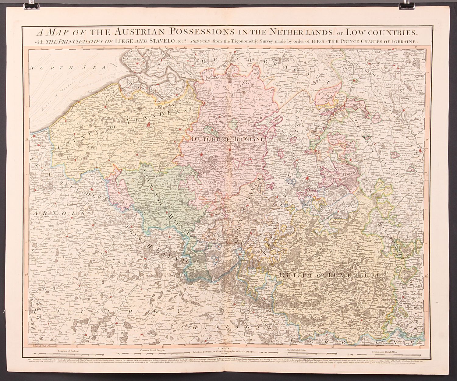 [CARTE]. William FADEN. «A map of the austrian possessions in the Netherlands or&hellip;