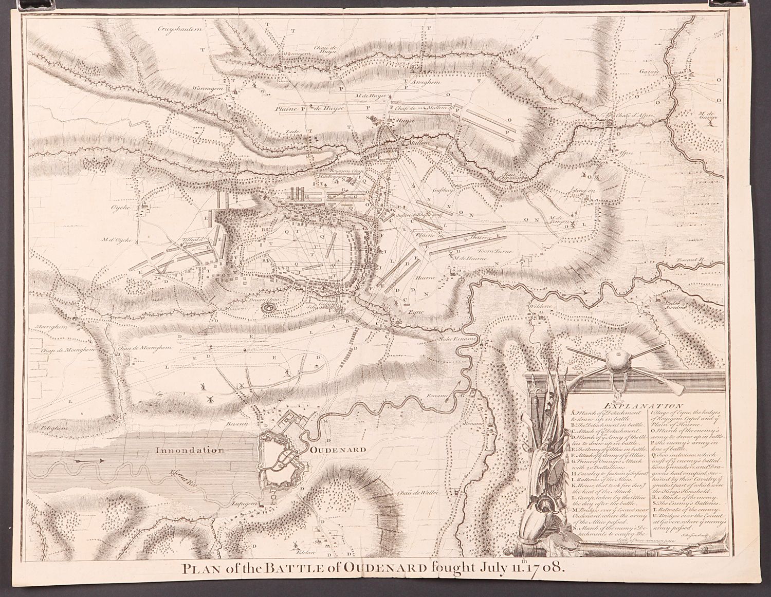 [CARTE]. 西班牙王位继承战争的 8 幅战役和据点地图"，拍品包括 2 幅据点雕刻："1709 年海诺首府蒙斯"（38 x 48）、"1706 年马尔伯勒&hellip;