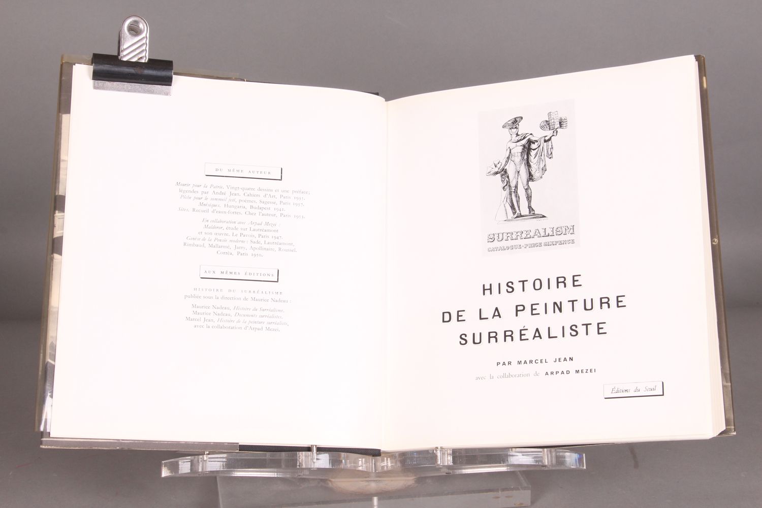 JEAN (Marcel). ARPAD (Mezei). «Histoire de la peinture surréaliste» Paris, Éditi&hellip;