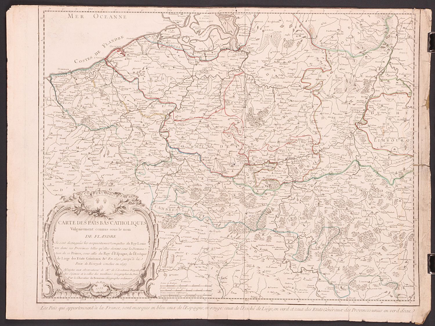 [CARTE]. L'ISLE (Guillaume de). «Carte des Pays-Bas Catholiques. C.1702 » Ens. 2&hellip;