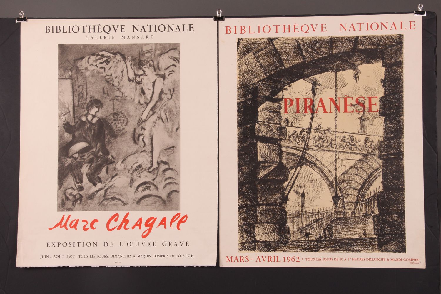 [AFFICHE]. "Lote de 9 carteles de exposiciones de la Bibliothèque Nationale" El &hellip;