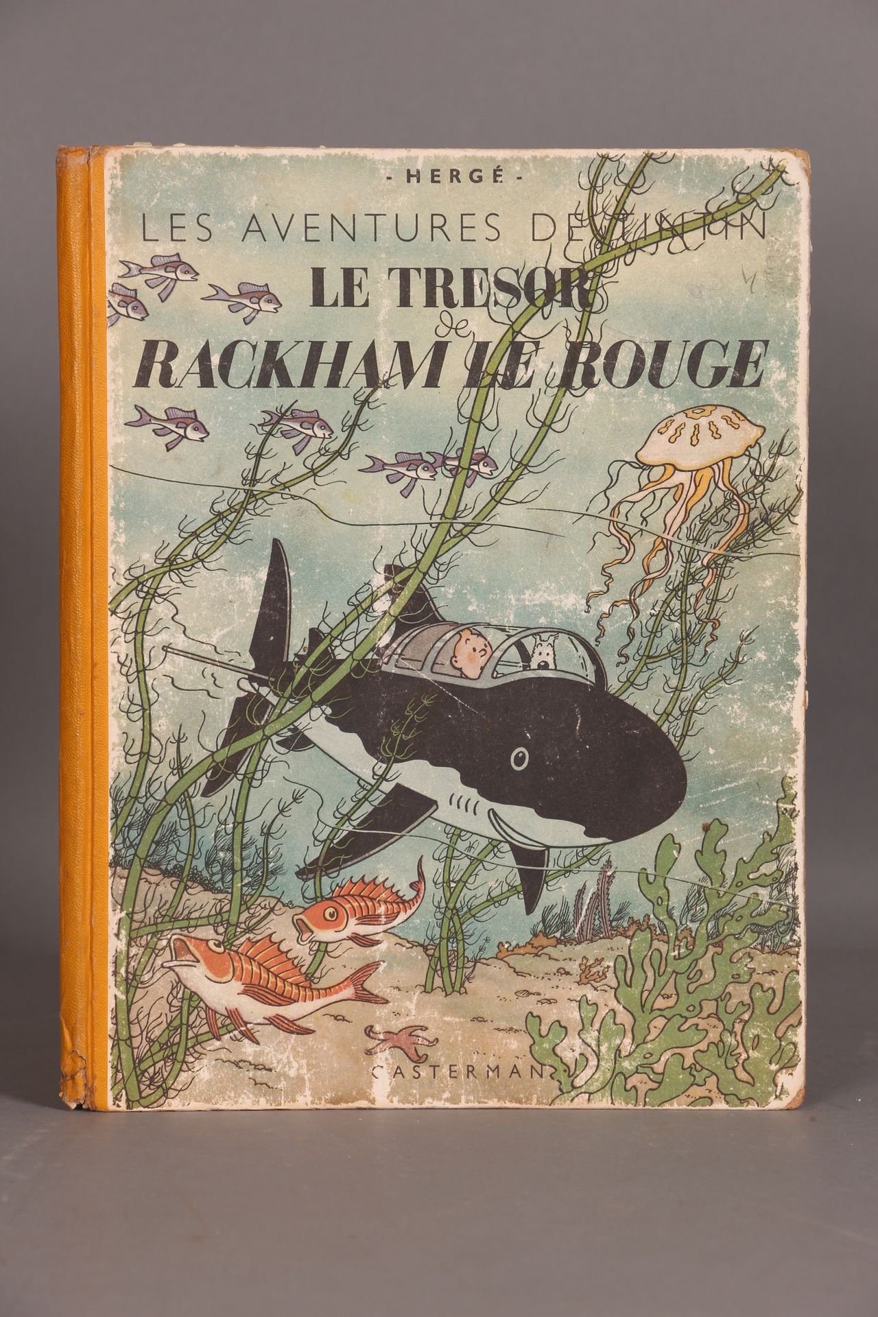 [TINTIN]. HERGÉ. "Le trésor de Rackham le rouge" Casterman，1945 年。第一版。黄色书脊，第 2 版&hellip;