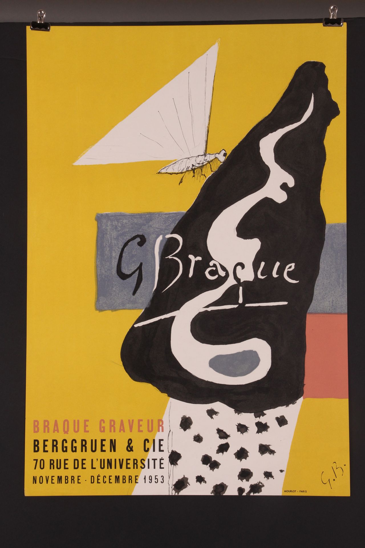 [AFFICHE]. Georges BRAQUE (d’après). «Braque graveur. Berggruen & Cie, 1953» Ens&hellip;