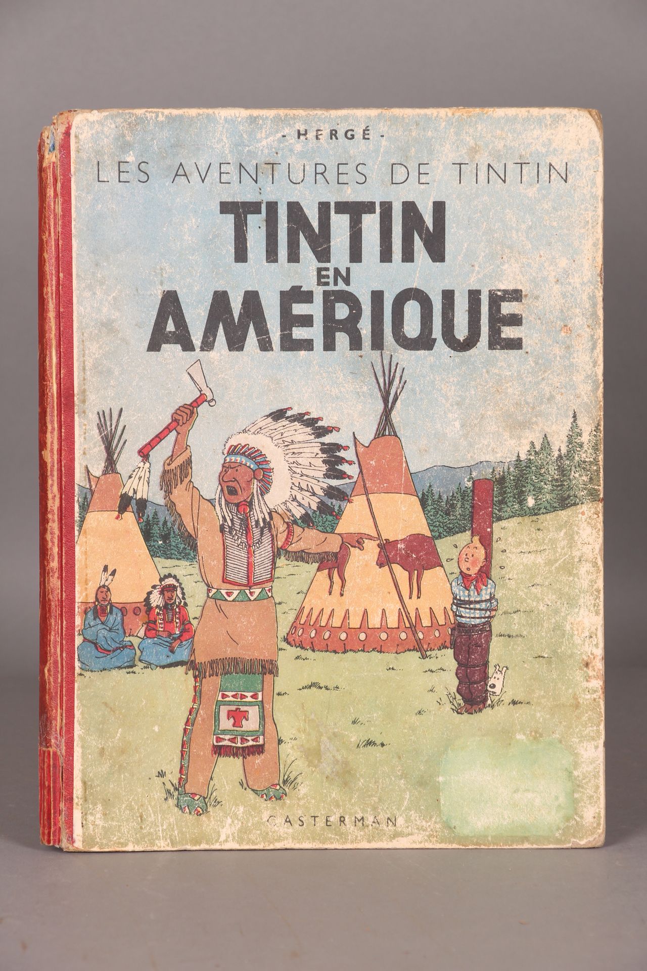 [TINTIN]. HERGÉ. "Tintin en Amérique》，Casterman 出版社，1942 年。黑白版。第 2 版 A18，深蓝色封底纸，&hellip;