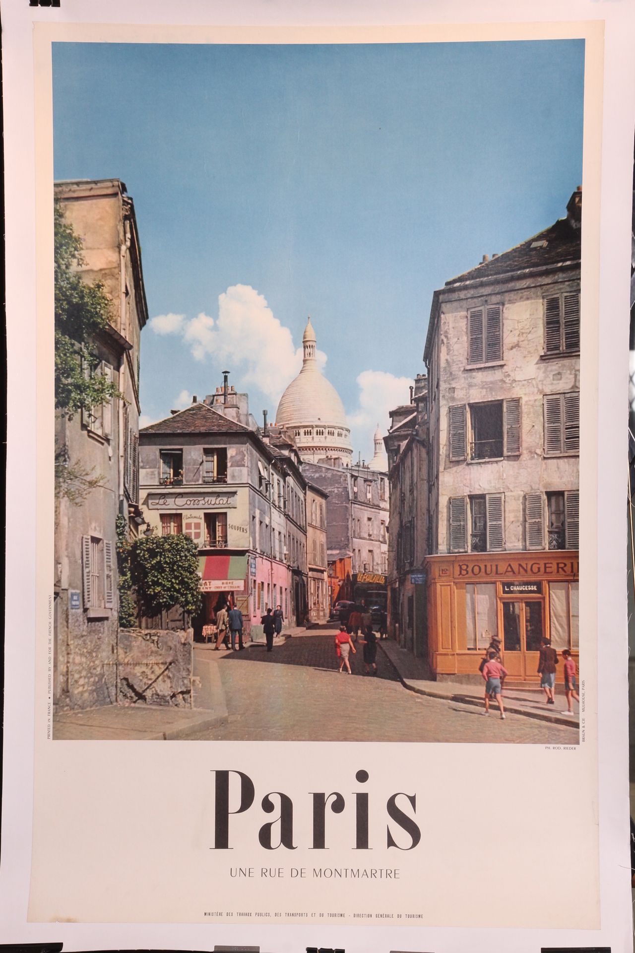 [AFFICHE]. Rob REIDER. "Paris. Une rue de Montmartre" Paris, Mulhouse, Braun & C&hellip;