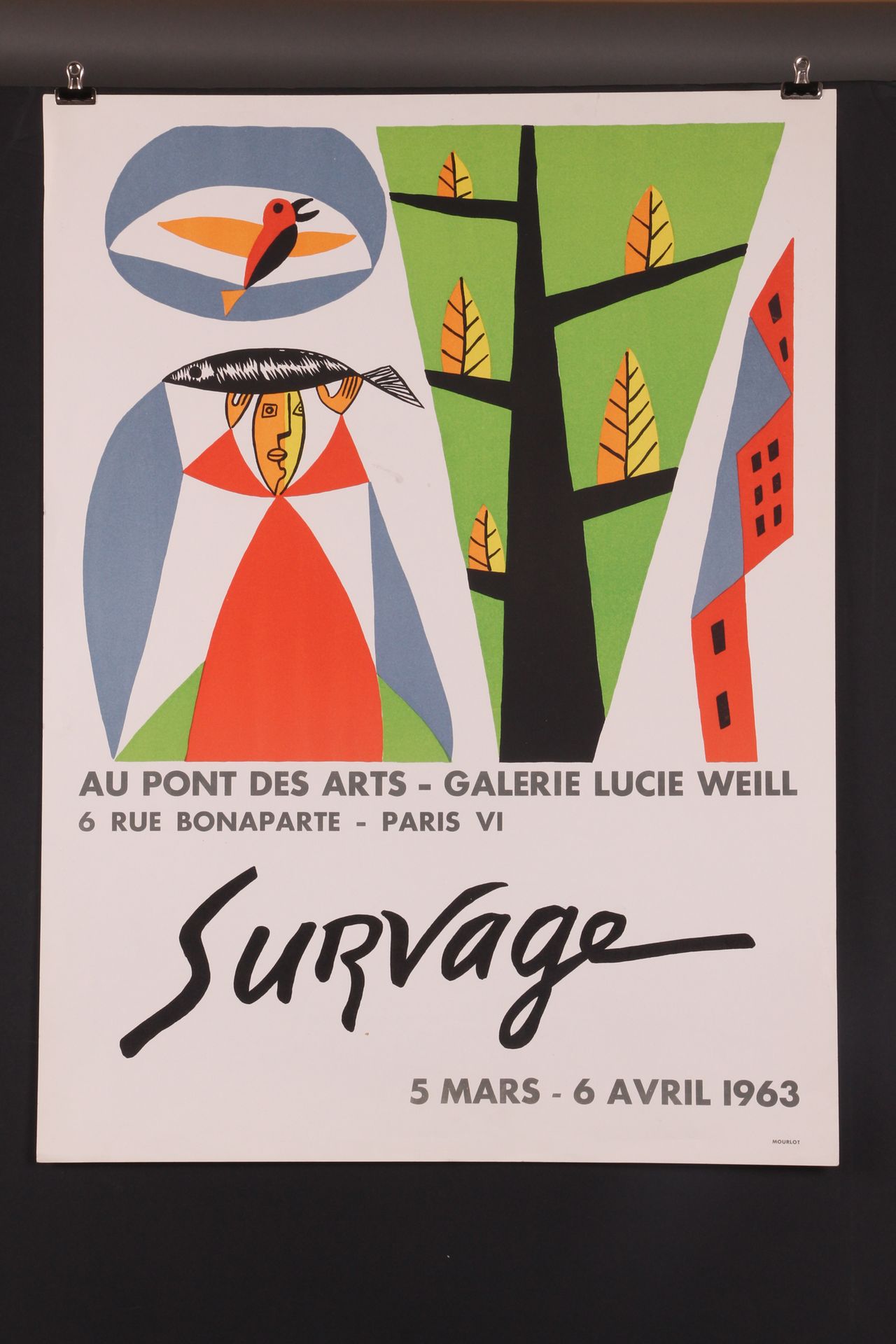 [AFFICHE]. Léopold SURVAGE (d’après). «Galerie Lucie Weill 1963» Paris, Mourlot &hellip;