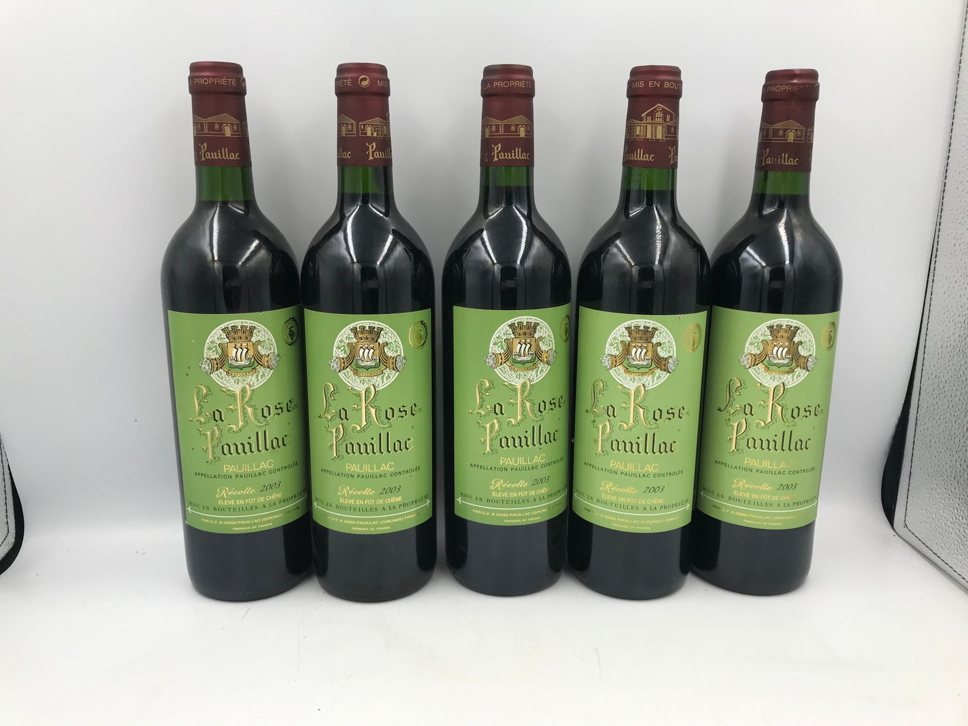 5 Bouteilles LA ROSE PAUILLAC, Pauillac mise Coop., 2003 5 Botellas LA ROSE PAUI&hellip;