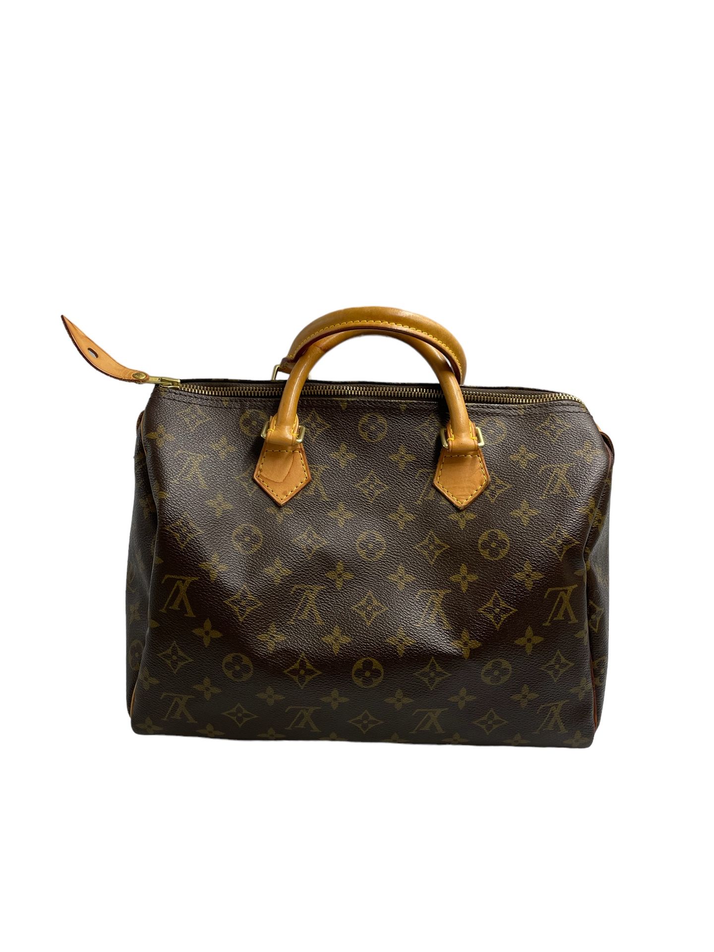 Louis VUITTON Louis VUITTON
Sac modèle Speddy en toile monoggramée
(usures)