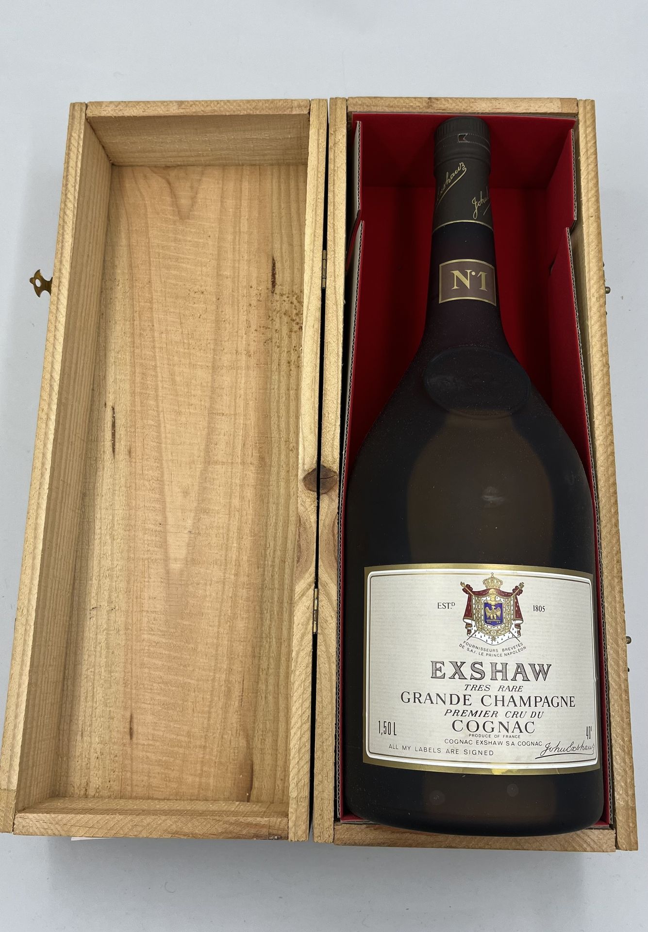 1 magnum Cognac Très rare Grande Champagne EXSHAW 1er Cru Présentation et niveau&hellip;