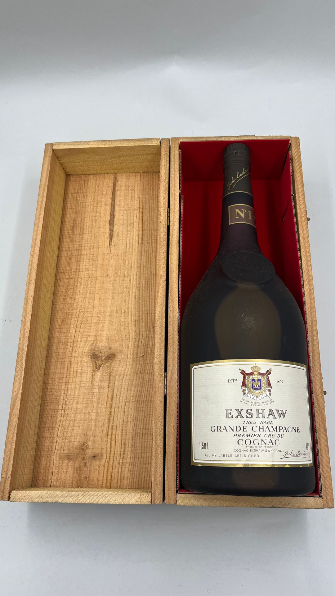 1 magnum Cognac Grande Champagne EXSHAW 1er Cru Présentation et niveau, impeccab&hellip;