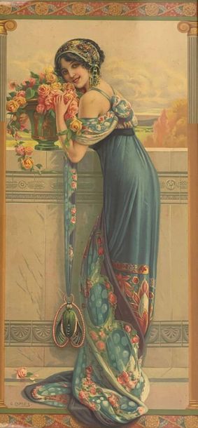 Null Gaspar CAMPS Y JUNYENT (1845-1942)
Femme au bouquet de fleurs
Lithographie &hellip;