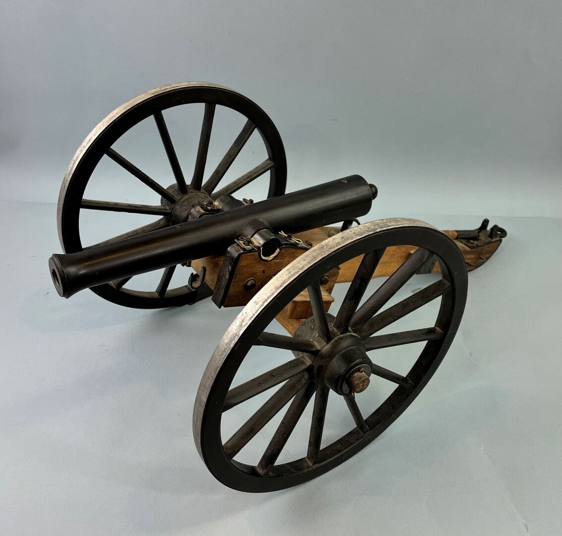 Null Réplique de canon Napoléon III, fabrication DIKAR, tube en acier de 380 mm &hellip;