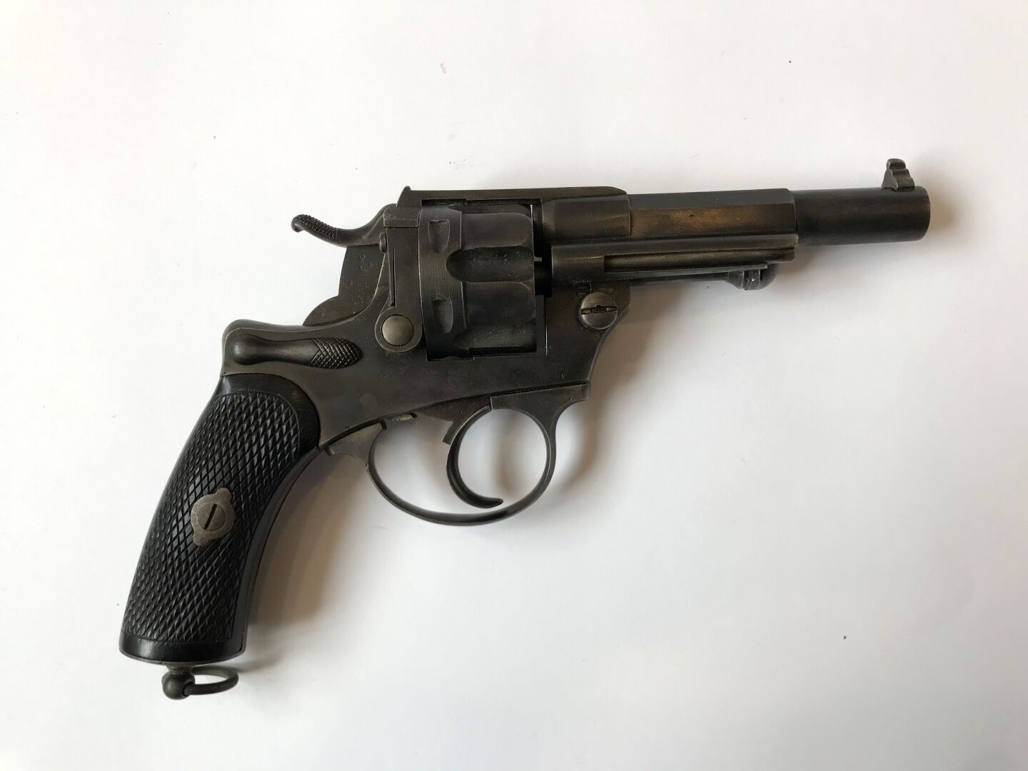 Null Rivoltella civile modello 1874, pistola bronzata nera, non marcata, chiave &hellip;