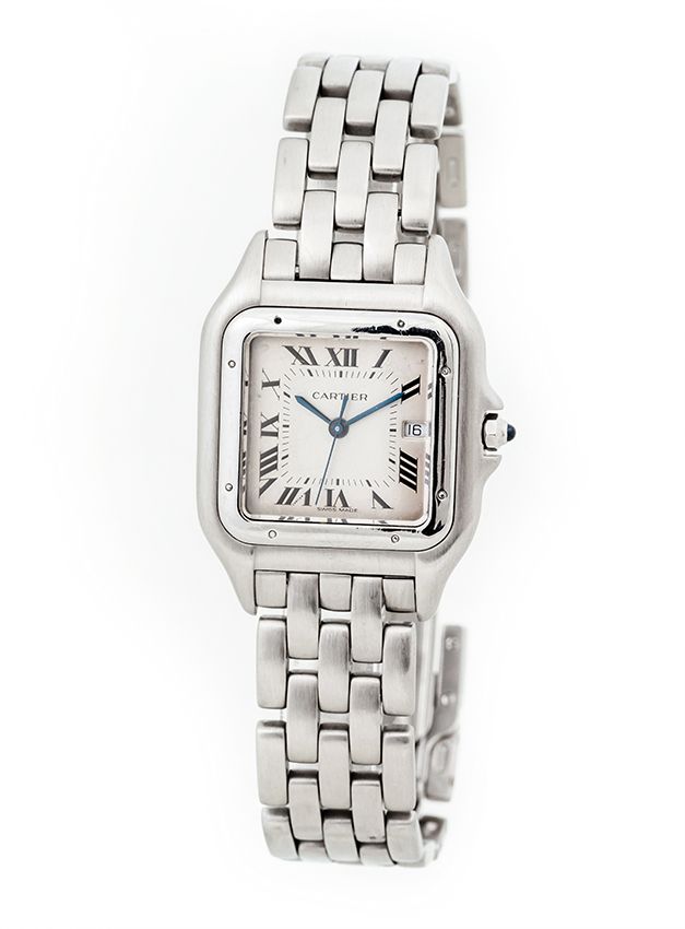 Null Montre suisse CARTIER pour dame, modèle 'Panthère' n° R001355. Boîtier rect&hellip;