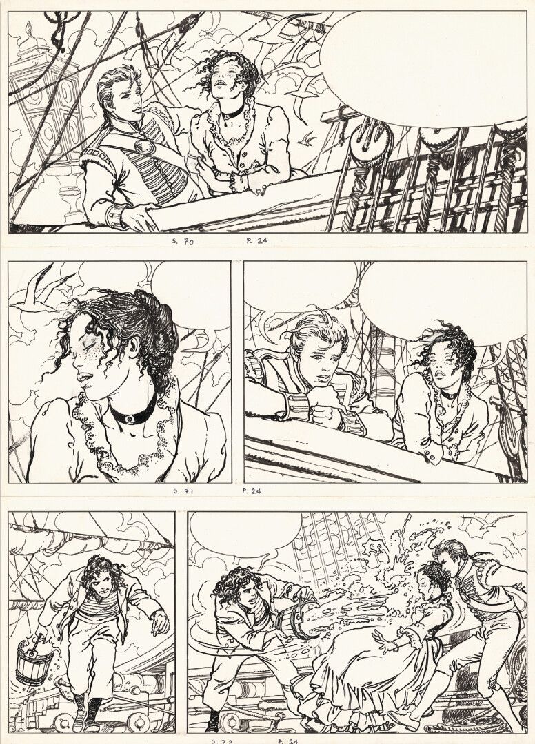 MANARA 米洛-马纳拉

El Gaucho, Casterman 1995

原版第24号，预先发表于《追寻》。

1993年1月第180号

纸上印度墨&hellip;