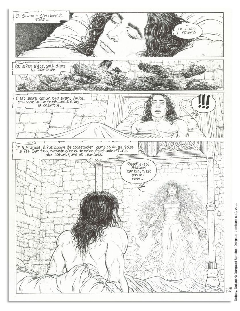 DELABY 菲利普-德拉比
失落的沼泽地的叹息
La Fée Sanctus (T.7), Dargaud 2012年
原版第47号。签名。纸上印度墨水
38&hellip;