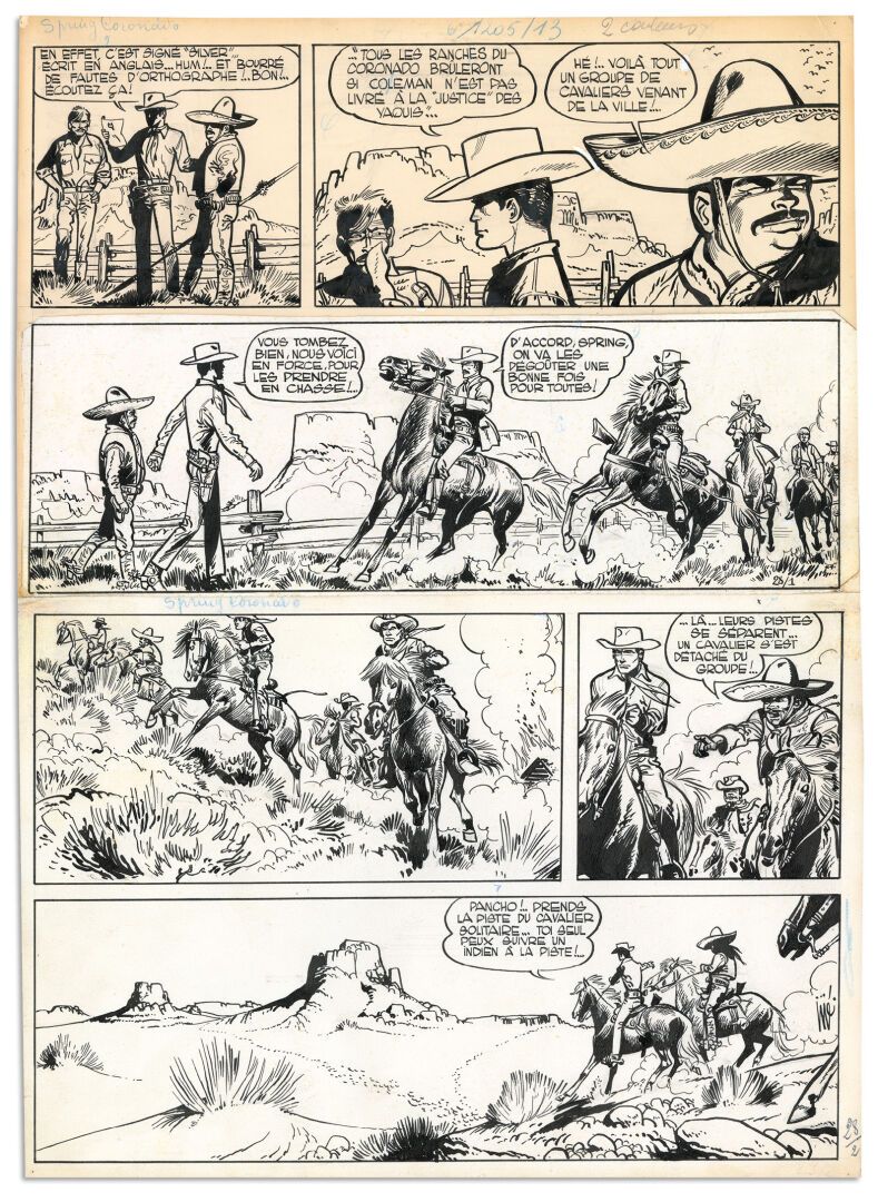 JIJÉ JERRY SPRING
El camino de Coronado (T.11), Dupuis 1962
Plancha original nº &hellip;