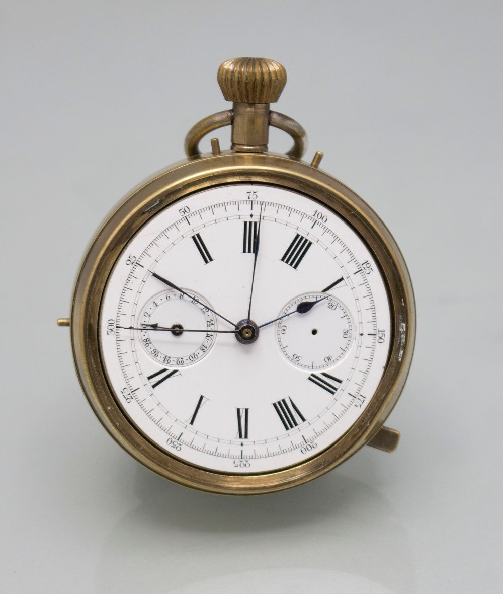 Taschenuhr, Rattrapante-Chronograph mit Minutenrepetition / A pocket watch, um 1&hellip;
