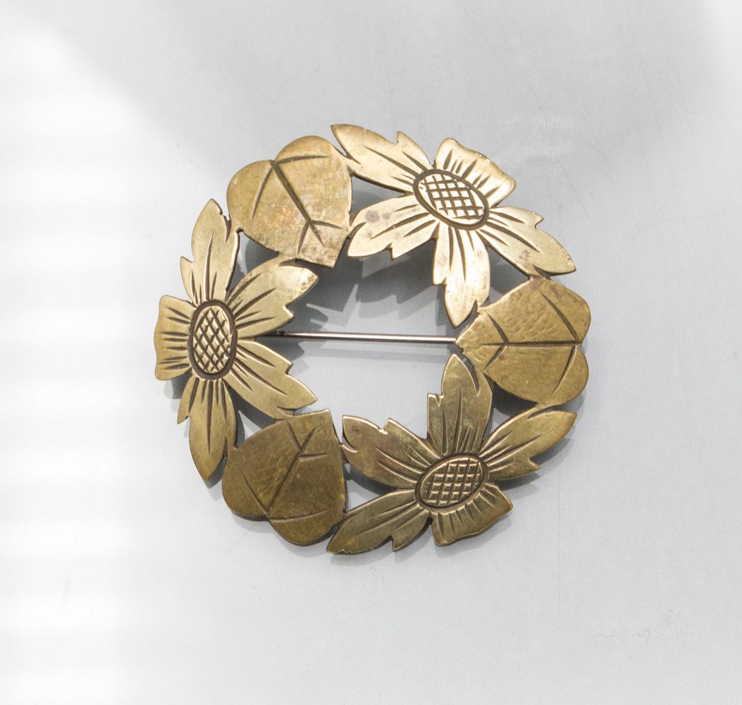 Jugendstil Brosche mit Blüten / An Art Nouveau brooch with blossoms, deutsch, um&hellip;