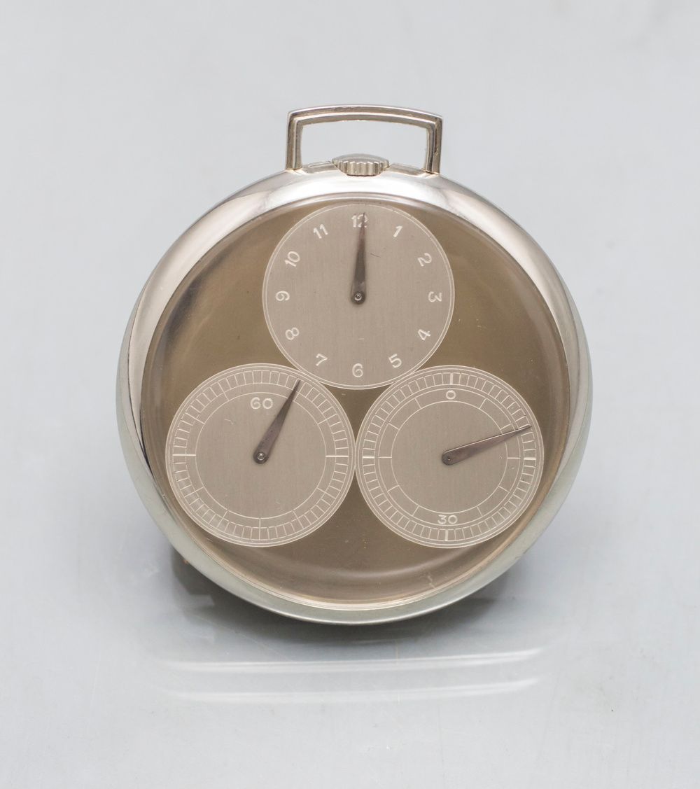 Offene Art Déco Taschenuhr - Regulator / An 18 ct gold open faced watch, Haas Ne&hellip;