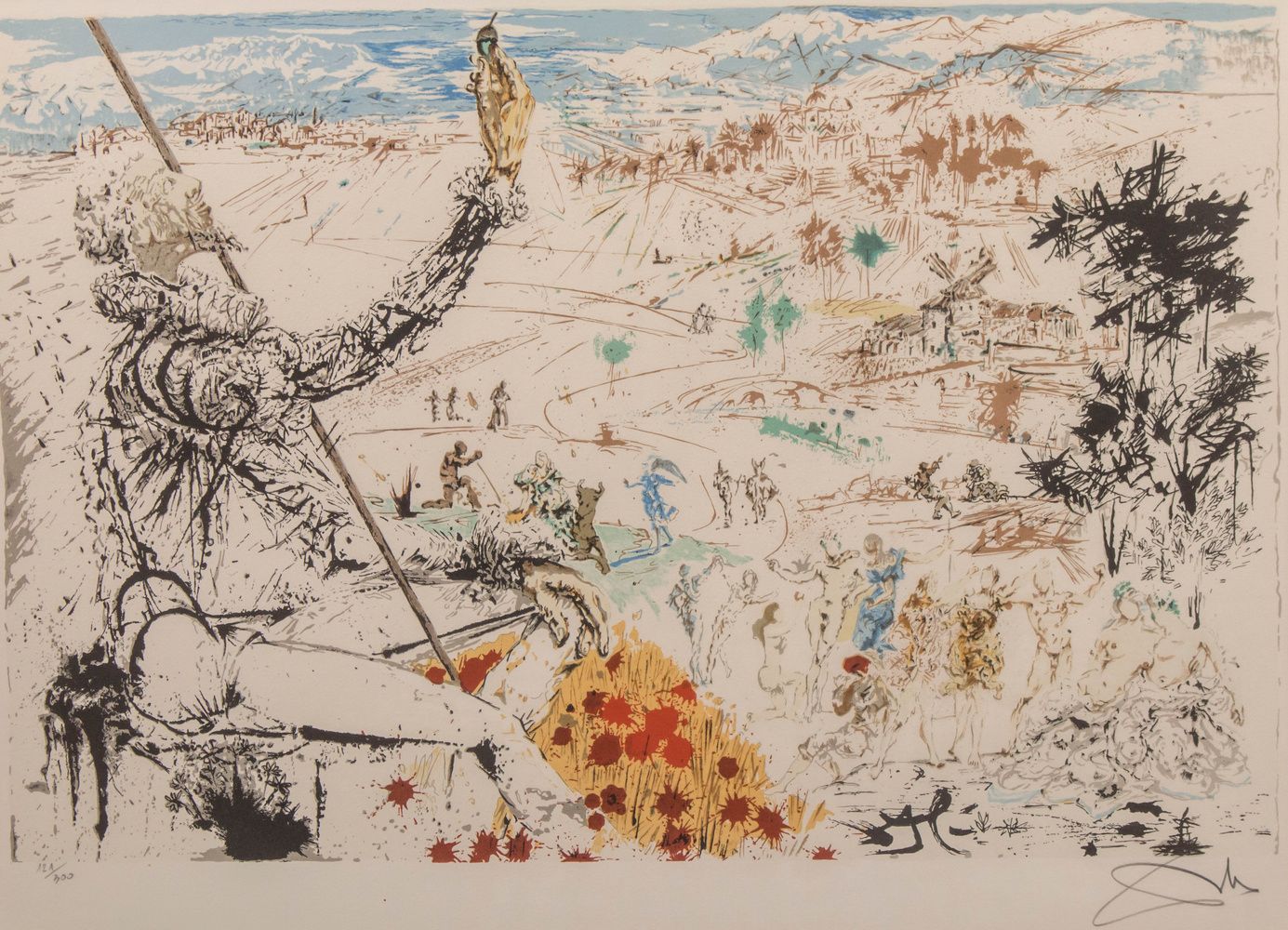 Salvador DALI (1904-1989), 'Don Quichotte de Cervantes', 1981 Technique : Lithog&hellip;
