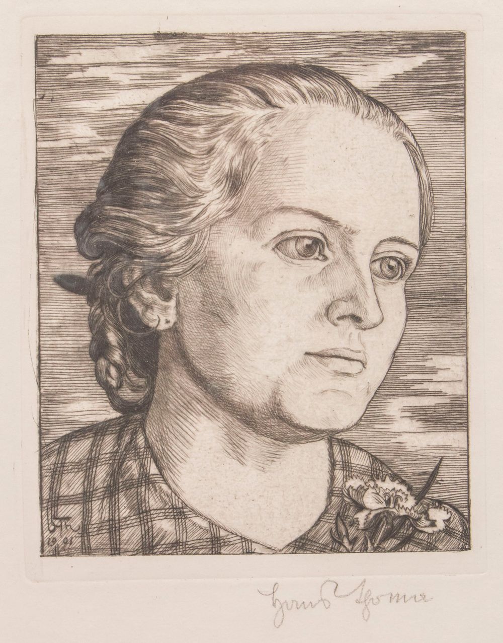 Hans THOMA (1839-1924), 'Frauenporträt mit Nelke' / A ladies' portrait with carn&hellip;