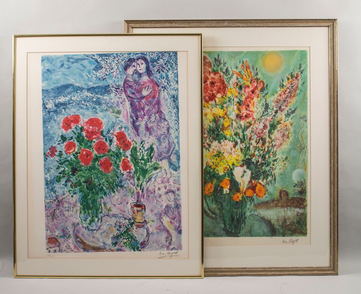 Marc CHAGALL (1887-1985), Zwei Farblithographien / Two color lithographs Techniq&hellip;