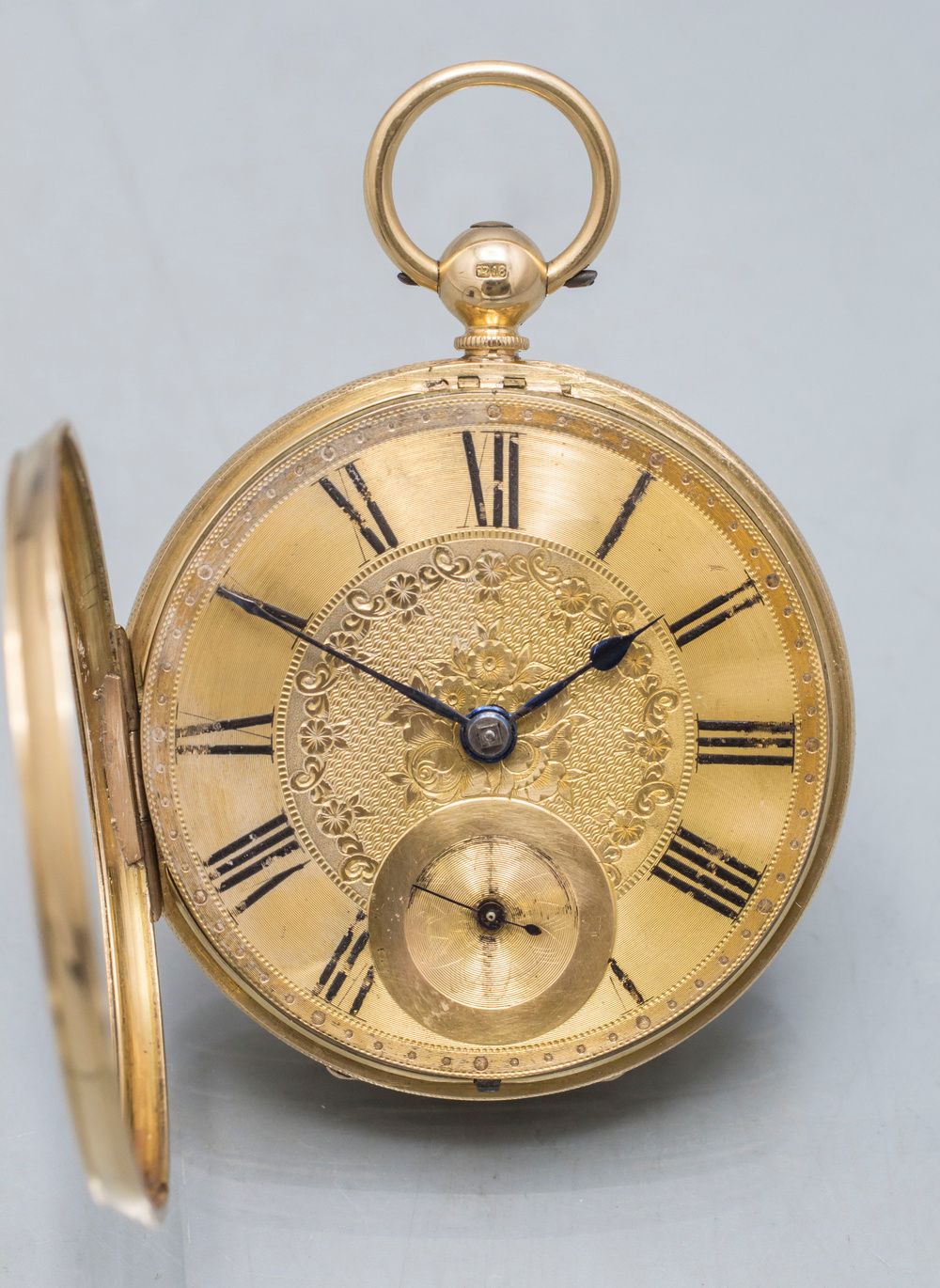 Offene Taschenuhr / An 18 ct gold open faced pocket watch, N.A. Myers, Edinburgh&hellip;