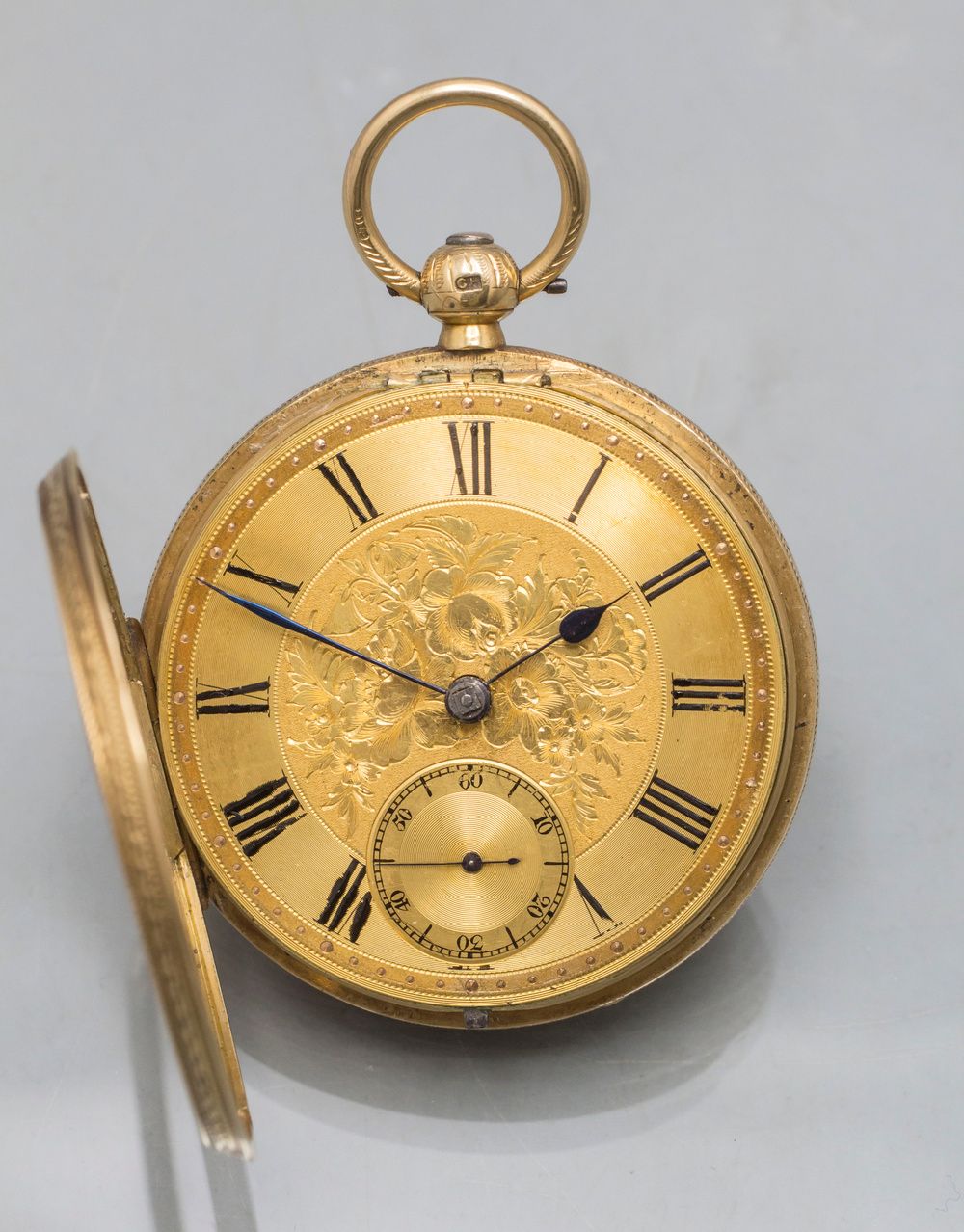Offene Taschenuhr / An 18 ct gold open faced pocket watch, England, um 1901 Boît&hellip;