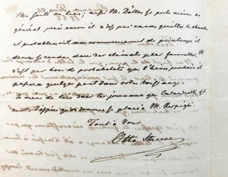 Otto Wilhelm von STRUVE. Autograph letter. Otto Wilhelm von STRUVE.

1819 - 1905&hellip;