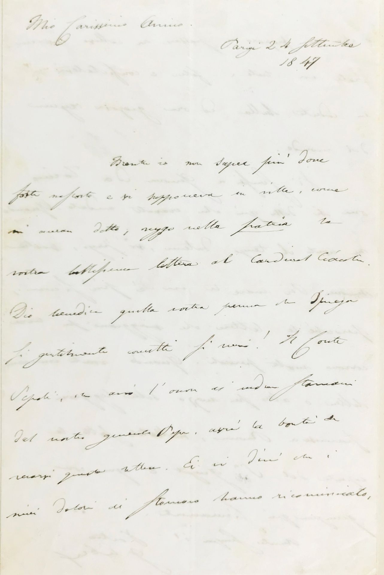 Autograph letter. LIBRI. Autograph letter. LIBRI, Guglielmo. (1803  1869). 1847&hellip;