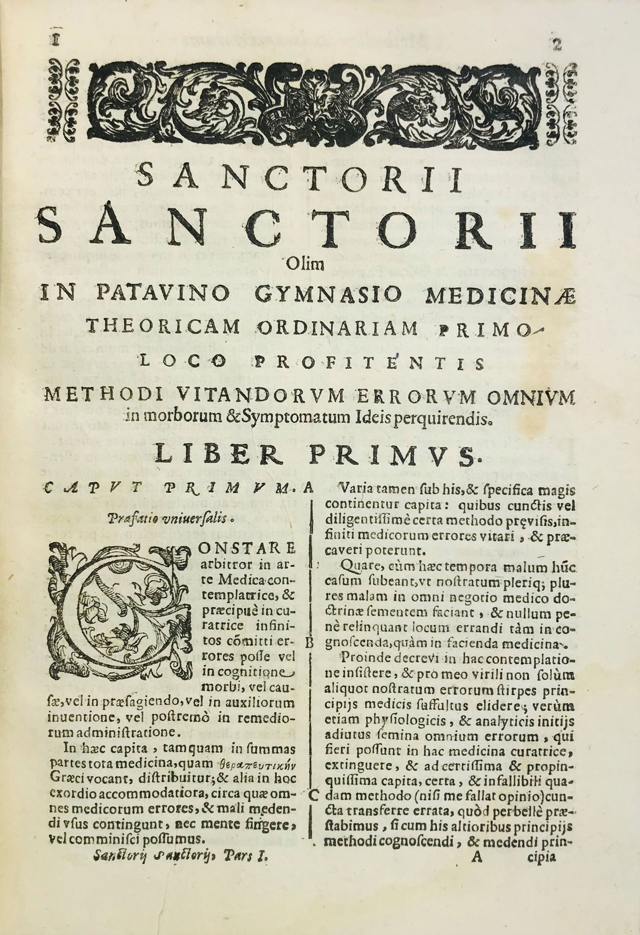 Medicine. SANTORIO. Methodi vitandorum errorum omnium. SANTORIO, Santorio. Metho&hellip;