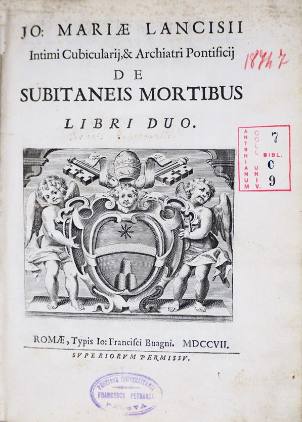 Anatomy. LANCISI. De Subitaneis Mortibus. LANCISI, Giovanni Maria. De Subitaneis&hellip;