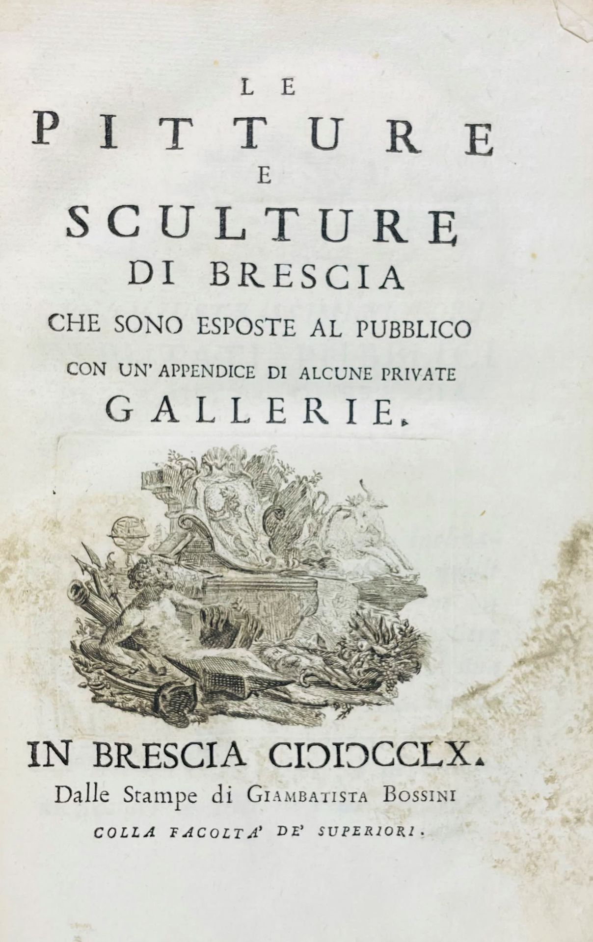 Art History. CARBONI-GAMBARA. Two works on Brescia. CARBONI, Giovanni Battista. &hellip;