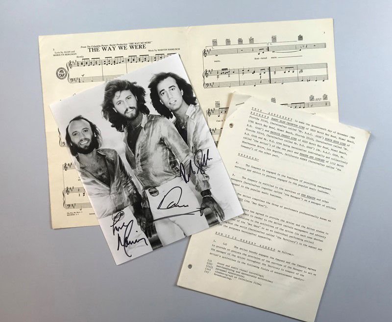 Deal Autographs. Bee Gees. Standard contract between the members of the Bee Gees&hellip;