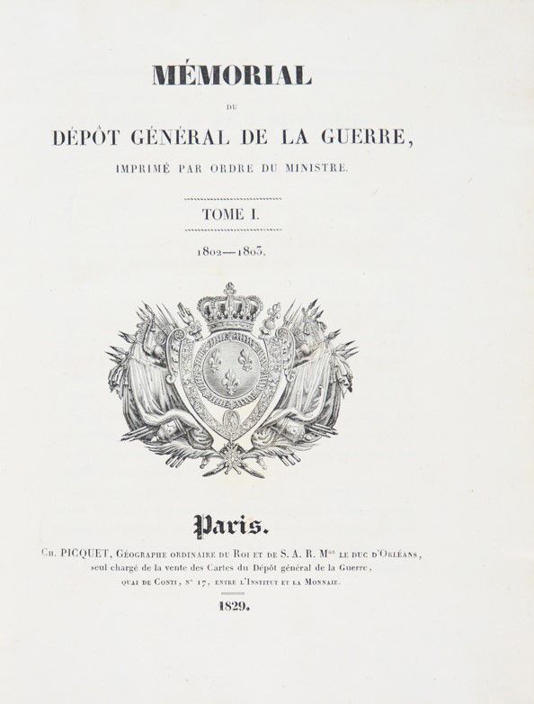 Cartography. DEPOT DE LA GUERRE. Mémorial du Dépôt Général de la Guerre. DEPOT D&hellip;