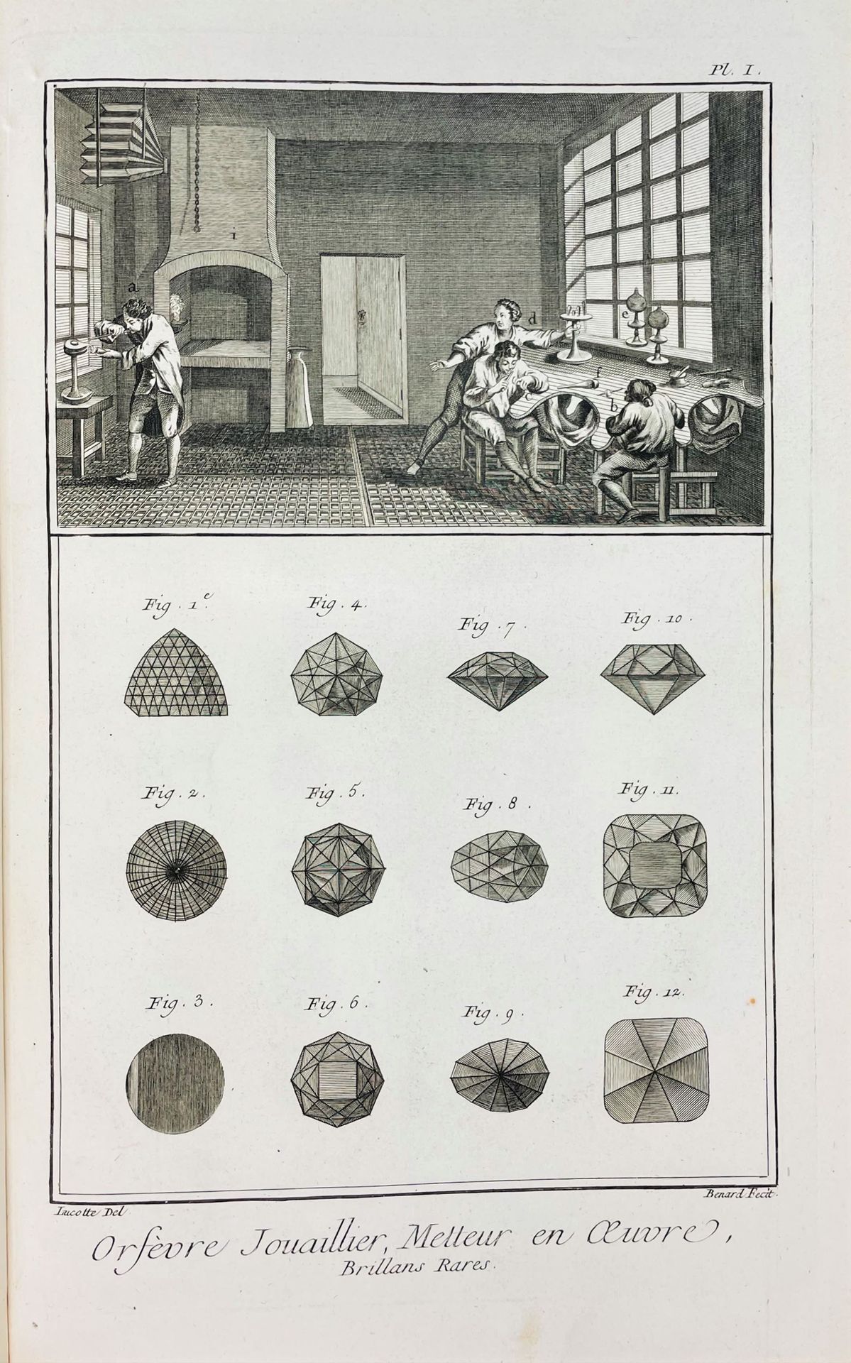 Goldsmith's Art. DIDEROT - D’ALEMBERT. Collection of goldsmith's plates. DIDEROT&hellip;