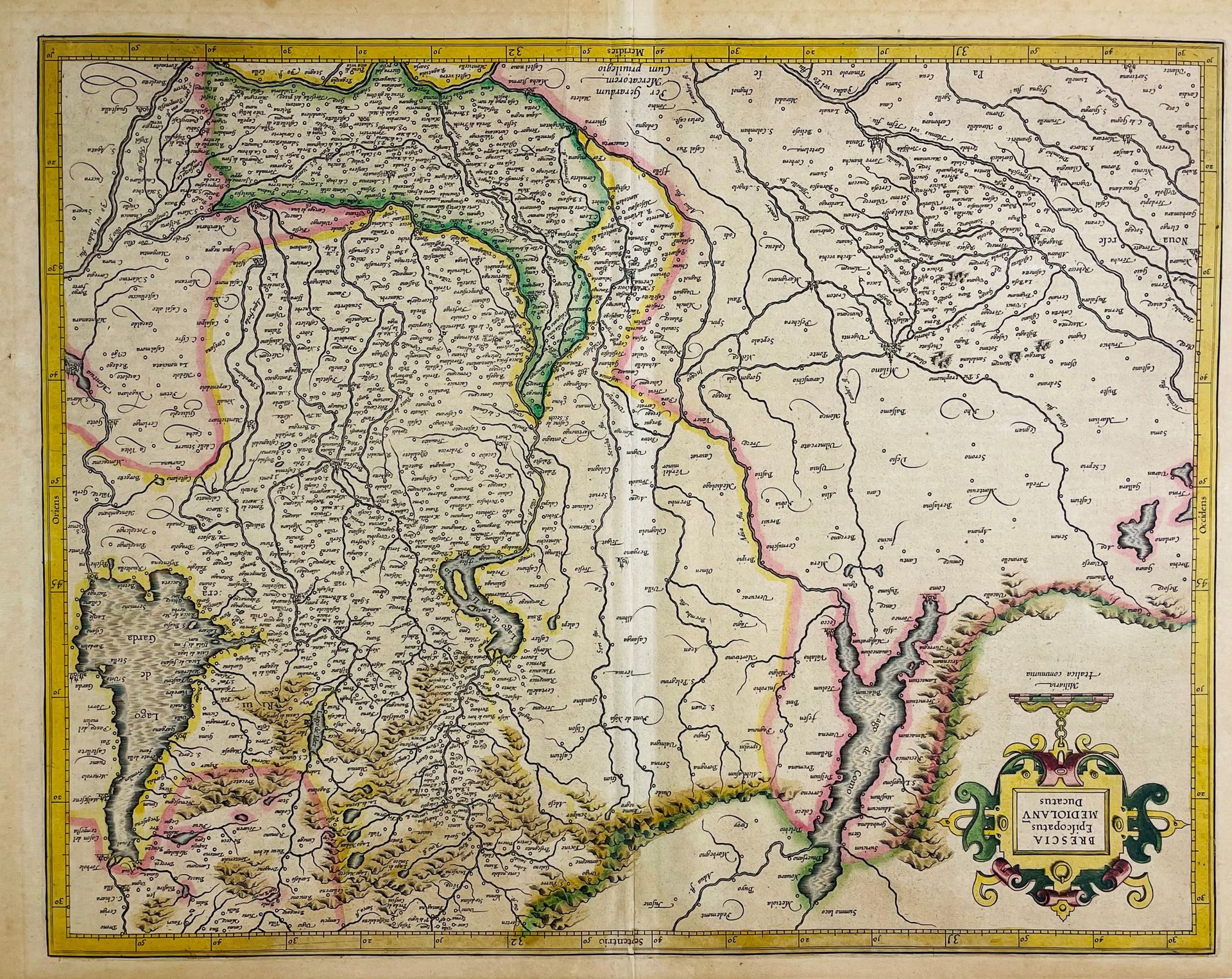 Cartography. AA.VV. Lotto di tredici carte del territorio Bresciano. Lotto di tr&hellip;