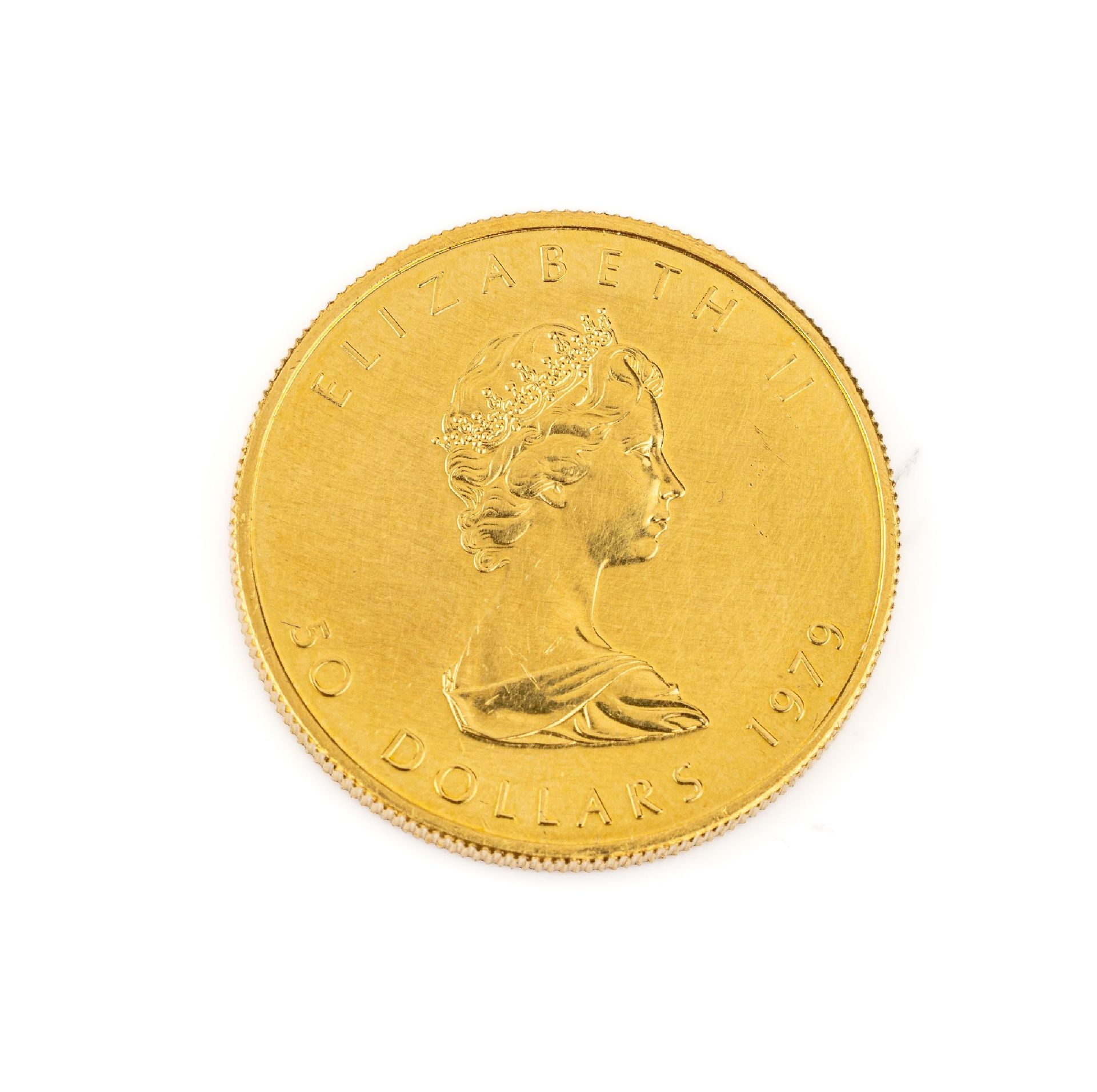 Null Pièce d'or 50 dollars, Canada 1979, ElizabethII, Maple Leaf, Fine Gold 1 Oz&hellip;
